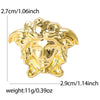 Medusa Brooches for Women 2-color Gold and Silver Lady Pin Office Party Friend Gifts Accessories - Image 4