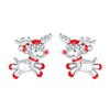 Silver Cat panda koala deer unicorn elephant Zircon Earrings for Women Jewelry Wedding Birthday Gift - Image 24