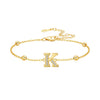 Silver Zircon Gold 26 Letter Bracelets For Woman Simple Jewelry Wedding Party GiftS Jewelry A - Image 14