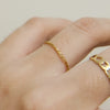 Chic Stackable Thin Twisted Overlapping Curve Stainless Steel Rings Vintage Plaid Layering Statement Jewelry - Image 3