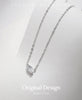 MODIAN 925 Sterling Silver Oblique Rhombic CZ Pendant Necklace Trendy Stackable Neck Chain for Women Wedding Fine Jewelry
