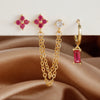 3PCS Stainless Steel 12 Constellation Birthstone Earrings Set for Woman Cartilage Piercing Earrings Jewelry - Image 28