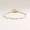 Faceted Bead Bracelet with Square Stainless Steel Spacers - Image 12