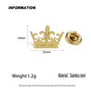Metal brooch. Golden crown-style crown stainless steel brooch, universal chest emblem pin, and compact gift - Image 2