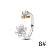Heart Bow Pendent Necklace Silver Golden Diamond Gem Adjustable Chain Bracelet Rings Earrings Jewelry Set Gift - Image 9