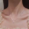 Silver Plated White Zircon Necklace Women's Minimalist Versatile Starry Clavicle Chain Style Mother's Day Birthday Gift - Image 4
