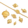 5pcs Stainless Steel Gold Plated Seashell Turtle Conch Double Hole Charms Jewelry Connector For Bracelet Necklace Making Pendant - Image 5