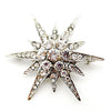 Vintage Victorian Rhinestone Starburst Star Brooches Pins Shiny Crystal Cloak Lapel Pin Women Bouquet Jewelry - Image 6