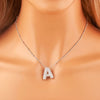 Light Aesthetic 26 A-Z Letters Sparkling Zircon Pendant Necklace Initials Alphabet For Women Lucky Jewelry Accessories - Image 3