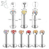 ZS 6-13PCS/LOT 16G Stainless Steel Lip Labret Piercing Set Crystal Monroe Lip Stud Ear Tragus Helix Cartilage Piercing 6/8/10mm - Image 25