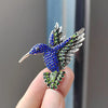 Hummingbird Brooches For Women Vintage Crystal Metal Animal Pins - Image 5