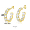 Crmya Hiphop Cuff Earring for Women Yellow Gold Color Zircon Clip Hoop Earrings Women Jewelry Accessories - Image 6