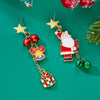 Christmas Tree Zircon Star Silver Color Stud Earrings For Women Santa Claus Asymmetrical Earrings Jewelry Xmas Gift - Image 5