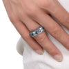 Thai Silver Serpent Rings, Retro Green Crystal Scale Design, Unisex Index Ring - Image 4