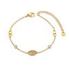 Gold-Plated Evil Eye Bracelet for Women Stainless Steel Zircon Chain Bracelet Party Jewelry Gift - Image 2