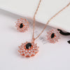 Retro Classic Temperament Women's Snowflake Set Zircon Crystal Pendant Necklace Earrings with Snowflake - Image 19
