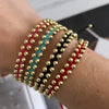 Handmade Braided Bracelets For Women Couple Jewelry Gift Gold Plated Beads Bracelet Accessories - Image 1