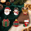 6 Piece Set Christmas Enamel Brooch Pins Set Cute Santa Claus Snowman Reindeer Xmas Badge for Women Unisex Wear Jewelry Gift - Image 4