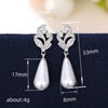 Aesthetic Imitation Pearl Dangle Earrings for Women Brilliant Cubic Zircon Female Wedding Earrings Jewelry - Image 6
