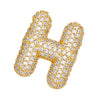 Stainless Steel Bubble Letter Necklace for Women Girls Shiny Zircon Rhinestone Alphabet 26 A-Z Dainty Balloon Choker - Image 23