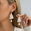 Christmas Tree Zircon Crystal Star Silver Color Earrings Stud Dangle Xmas Jewelry Women Party Gift - Image 25