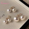 Elegant Pink Glossy Pearl Stud Earrings For Women Silver Earrings Wedding Party Geometric Jewelry Gift - Image 9