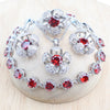 Bridal Silver Round Olive Zircon Jewelry Sets Rings Bracelets Pendant Earrings Necklace Set For Women Wedding Jewellery - Image 10