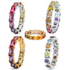 Xuan Rainbow Color Women's Ring Simple Light Attending Ball Accessories Daily Wearing Jewelry - Image 1
