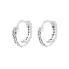 Crystal Huggie Hoop Earrings in Gold-Tone or Silver-Tone - Image 7