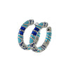 Elegant Bohemian Blue Zircon Enamel Hoop Earrings For Women Simple Geometry Jewelry Gifts - Image 4