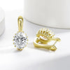 Sliver Zircom Earring Plated White Gold Hoop Earring for Women Wedding Party Jewelry - Image 5