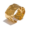 Wide Stainless Steel Cuff Bracelet in Gold-Tone or Silver-Tone - Image 7