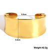 Glossy Opening Chunky Wide Stainless Steel Cuff Bangle Bracelet For Women Men Stackable Charms Jewelry - Image 9