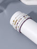 Five-Piece Beaded Elastic Bracelet Set with Decorative Charms - Image 3
