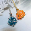 Interchangeable Stainless Steel Stone Holder Cage Necklace Dice Pendant Necklace Crystal Net Metal Necklace Jewelry Gift - Image 2