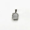 1Pc Stainless Steel Vintage Mirror Pendant Necklace For Women Girls Rectangle Shape Blank Bar Charms Chains Choker Jewelry Gifts - Image 8