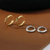 Two-Piece Mini Hoop Piercing Earrings in Gold-Tone Silver-Tone or Rose Gold-Tone - Image 22