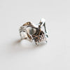 Silver Skeleton Head Gothic Adjustable Rings For Women Jewelry Accessories Jewellery Argent - Image 1