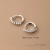 Silver Vintage Simple Pearl Huggies Ear Buckles for Women Charms Party Piercing Hoop Earrings Jewelry Gift - Image 2