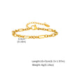 Gold Plated Chunky Oval Link Chain Stainless Steel Bracelet for Women, Minimalist Jewelry Gift - Image 8