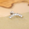 Stainless Steel Labret Piercing Stud with 16 Gauge and 1.2 x 8 mm Post - Image 3