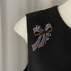 Baroque Rhinestone Bow Design Brooch，Unisex, Couple's Accessories, Party Favors，Suit Coat Skirt Decoration，Enhance Charm - Image 4