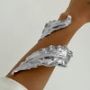 Ingemark Gold Color Metal Leaves Cuff Bangles for WomenExaggerated Punk Geometric Wrap Bangle Party Grunge Men Jewelry - Image 12