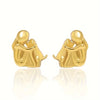Cute Two Tone Gold Silver Color Women and Dog Stud Earrings Dog Mom Small Hoop Earrings Animal Pet Jewelry - Image 13