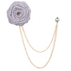 Korean Bridegroom Wedding Brooches Cloth Art Hand-made Rose Flower Brooch Lapel Pin Badge Tassel Chain Men's Suit Accessories - Image 13