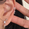 6PCS Kpop Gothic Zircon Crystal Star Corss Stud Earrings Set For Women Punk Sweet Cool Party Aesthetic Y2K Jewelry - Image 3