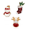 3pcs Merry Christmas Brooches for Women Men Classic Cute Enamel Cartoon Snowflake Elk Bell Lapel Badge Year Jewelry Gifts - Image 7