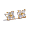 Shiny Cubic Zirconia Flower Sweet Stud Earrings 316L Stainless Steel Delicate Daily Jewelry - Image 8