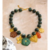 Stainless Steel Green Acrylic Beads Chain Handmade Jewelry Leaf Flower Heart Drop Charm Necklace Arrivals - Image 2