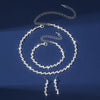 4PC Women's Copper Claw Chain Minimalist Necklace Earrings Bracelet Jewelry Set Wedding Banquet Party Holiday Gift - Image 5